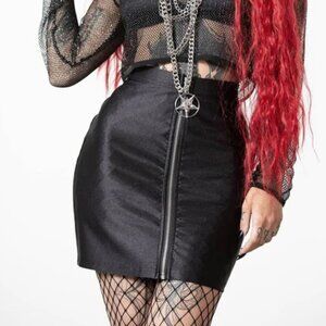 Broke Loose mini skirt from Killstar SMALL/MEDIUM baphomet pendant